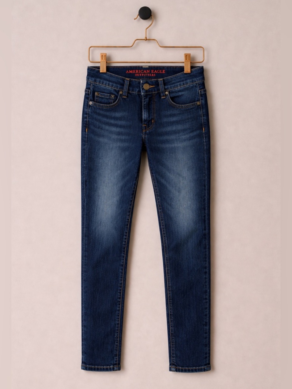 Y2K American Eagle Skinny Stretch Jeans Women’s Size 4 Dark Wash Low Rise 2000s